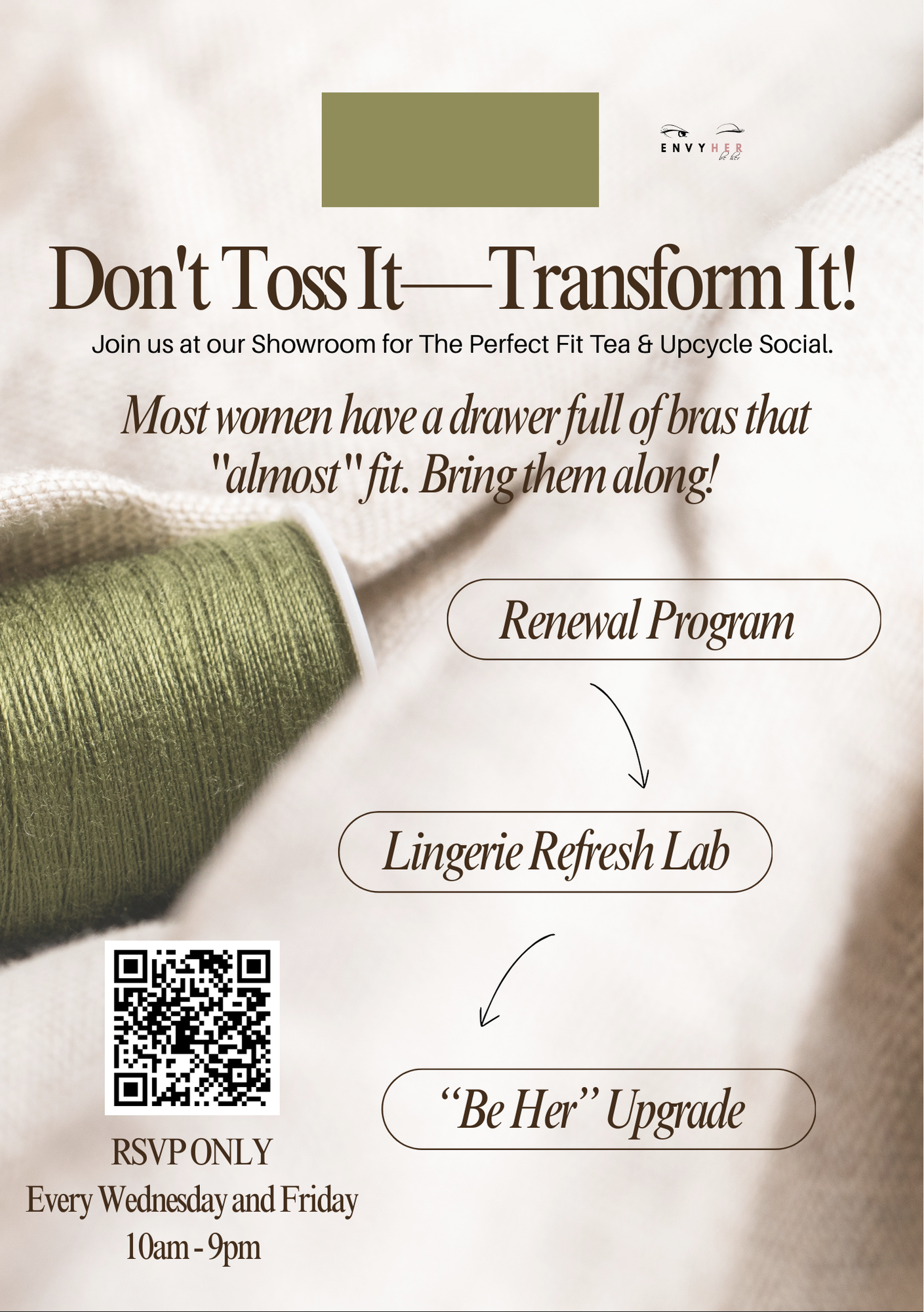 Signature Private Bra Fit & Tea Consultation - Every Wednesday and Friday