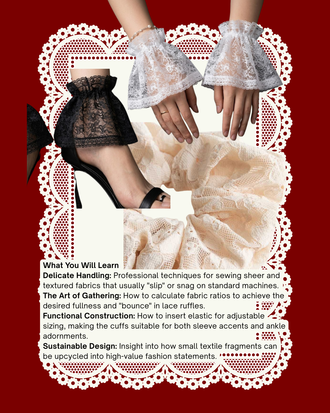 Intricate Lace: Reimagined Lace Adornments Accessories Workshop